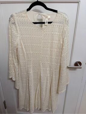 Emma & Michele Cream Lace A-Line Dress